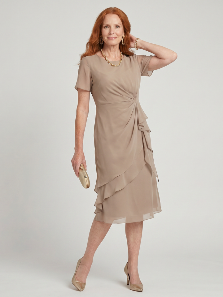 Eira | Elegant Twist Waist Midi Dress