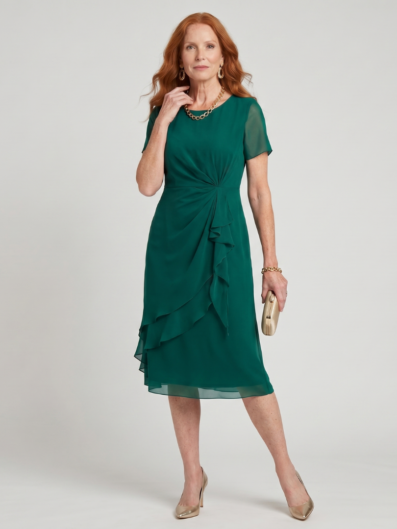 Eira | Elegant Twist Waist Midi Dress