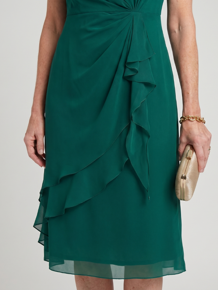 Eira | Elegant Twist Waist Midi Dress