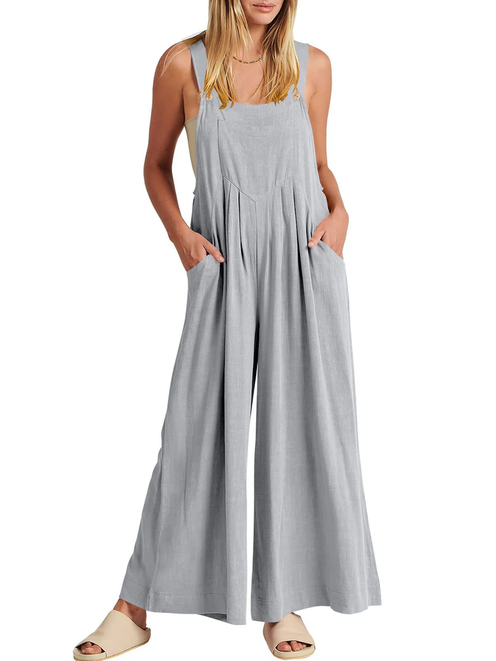 Aiyana Relaxed Button-Strap Jumpsuit