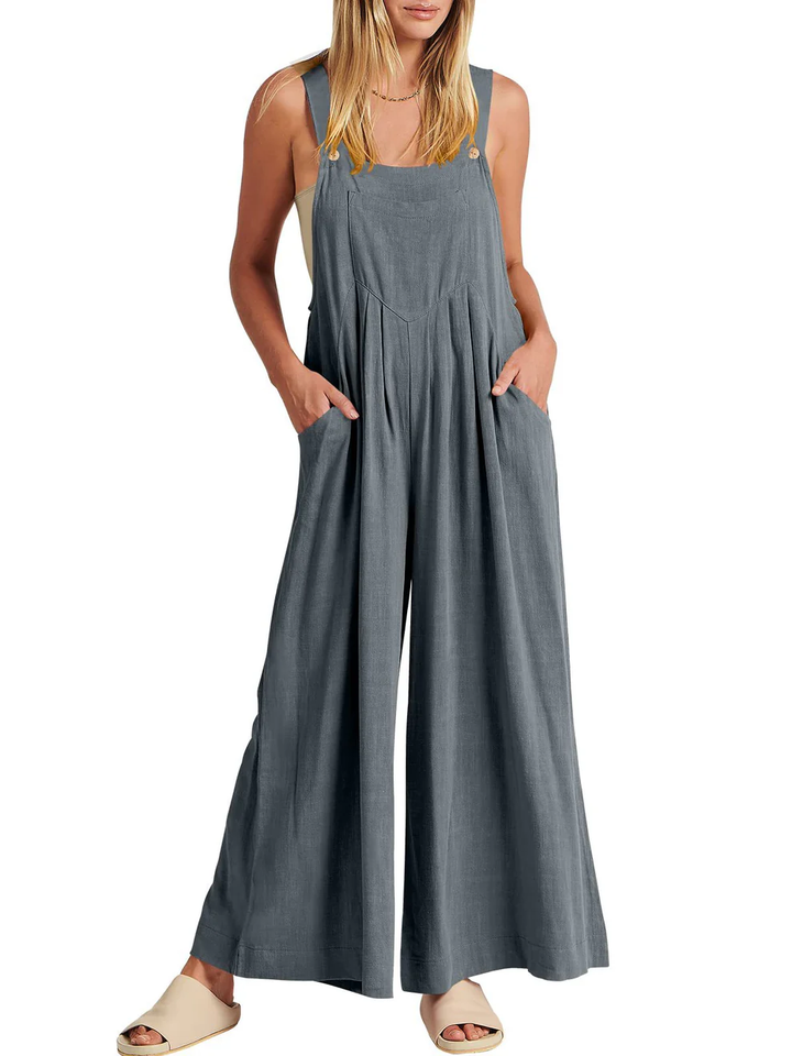 Aiyana Relaxed Button-Strap Jumpsuit